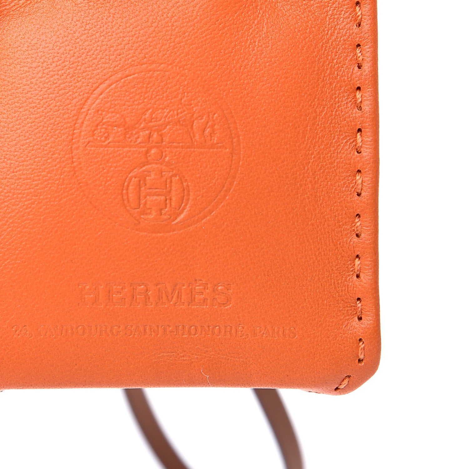 Hermes Milo Lambskin Swift Shopping Bag Charm Feu Gold 3 of 4