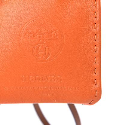 Hermes Milo Lambskin Swift Shopping Bag Charm Feu Gold 3 of 4