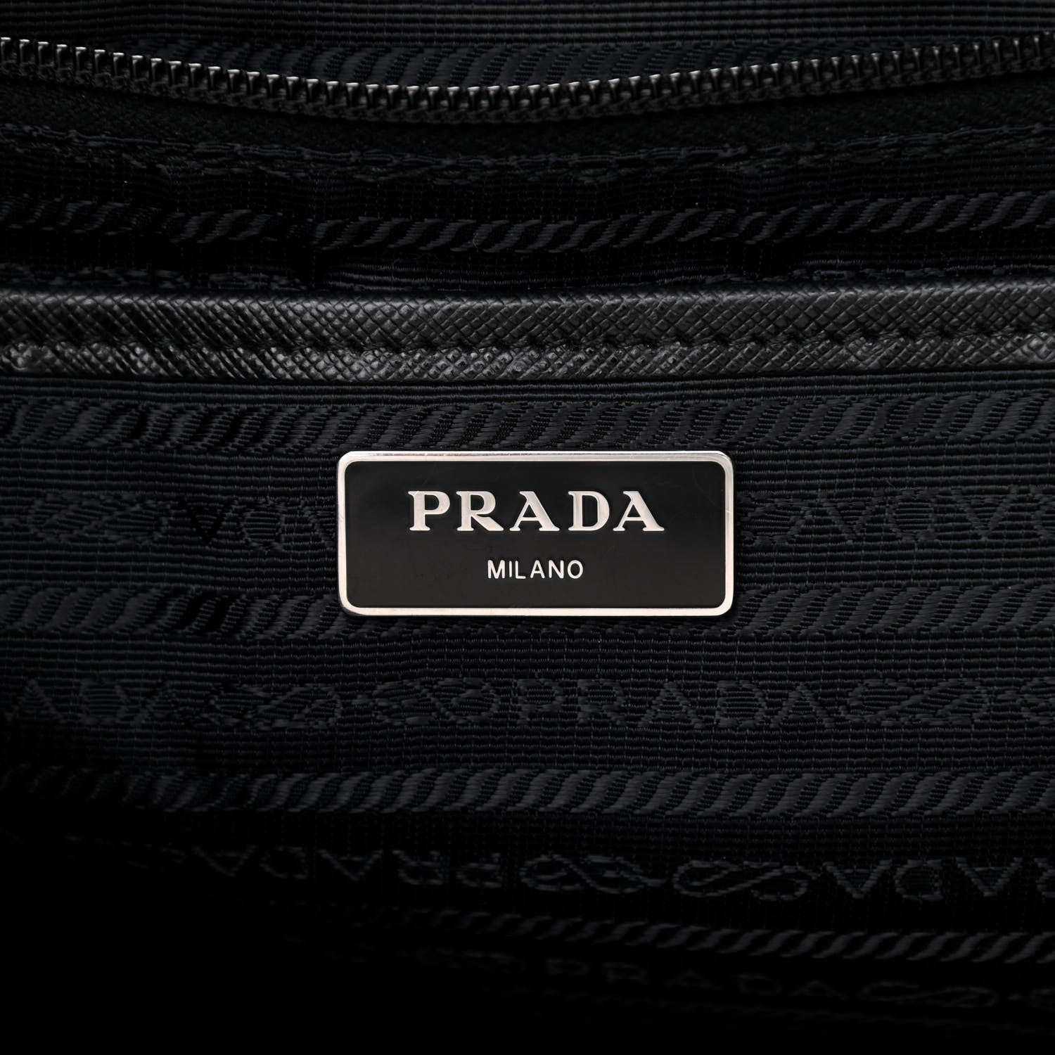Prada Tessuto Nylon Saffiano Medium Backpack Black 6 of 9