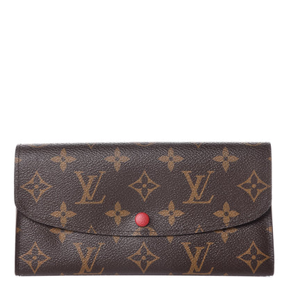 Louis Vuitton Monogram Emilie Wallet Red 1 of 6