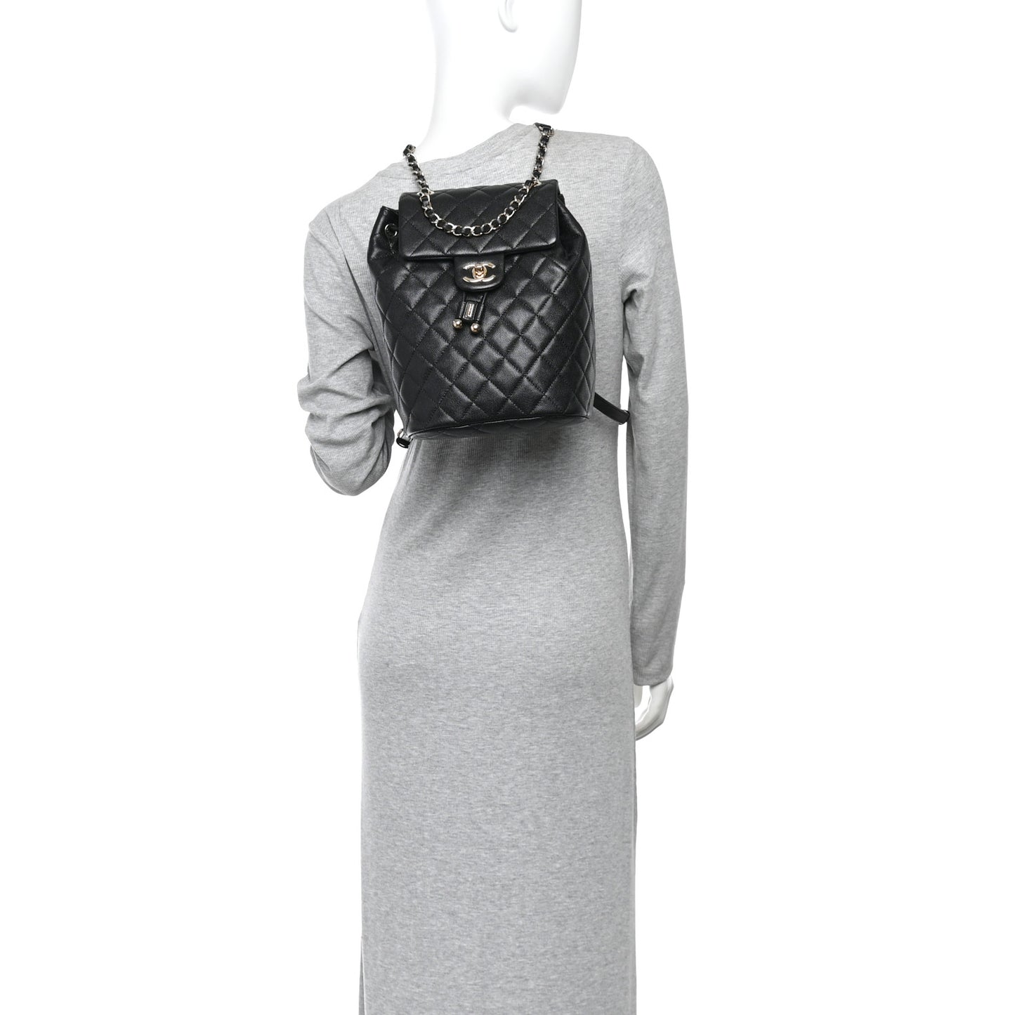 Caviar Quilted Urban Spirit Backpack Black