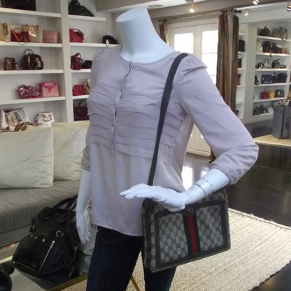Gucci Monogram Web Shoulder Bag Brown 2 of 10