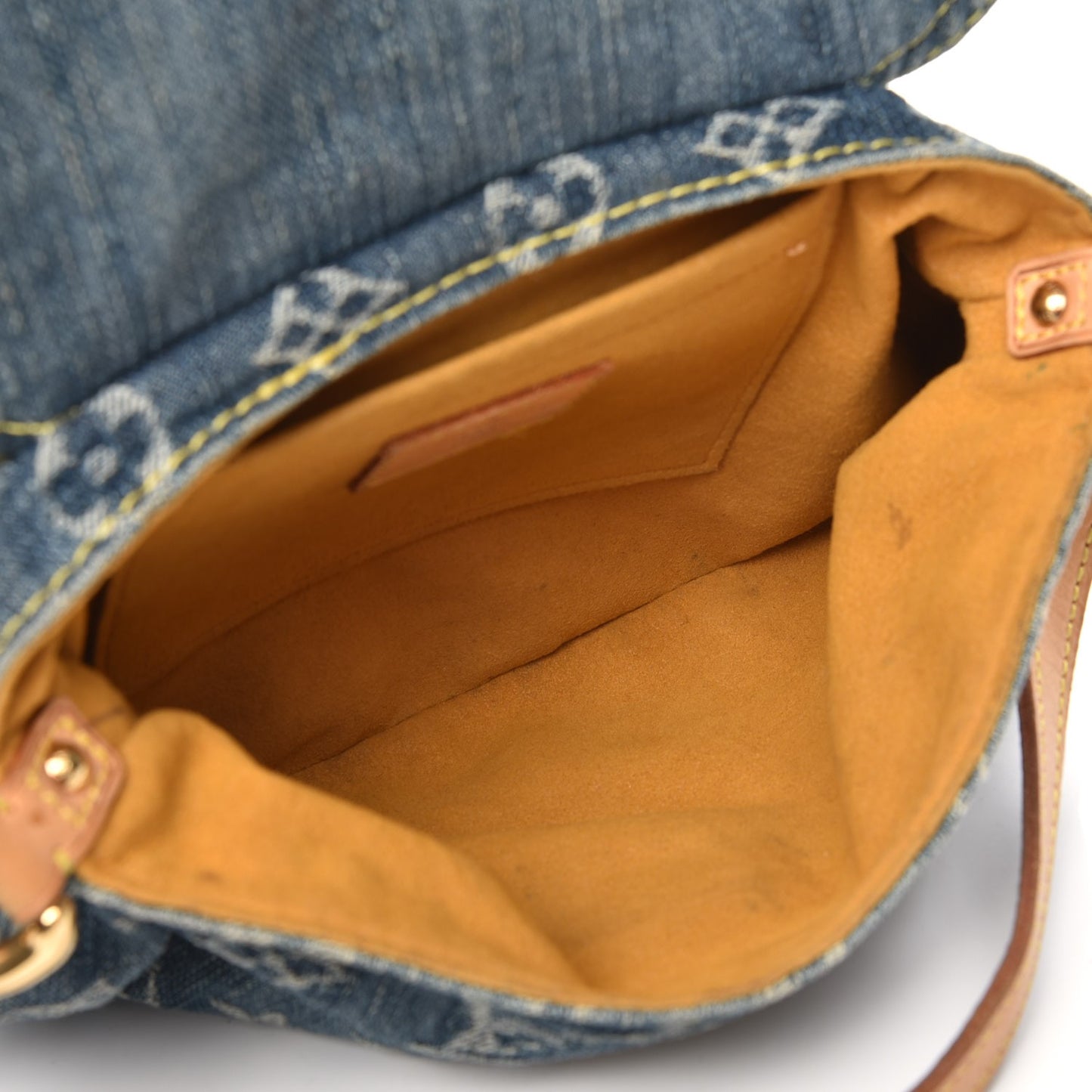 Monogram Denim Mini Pleaty Blue