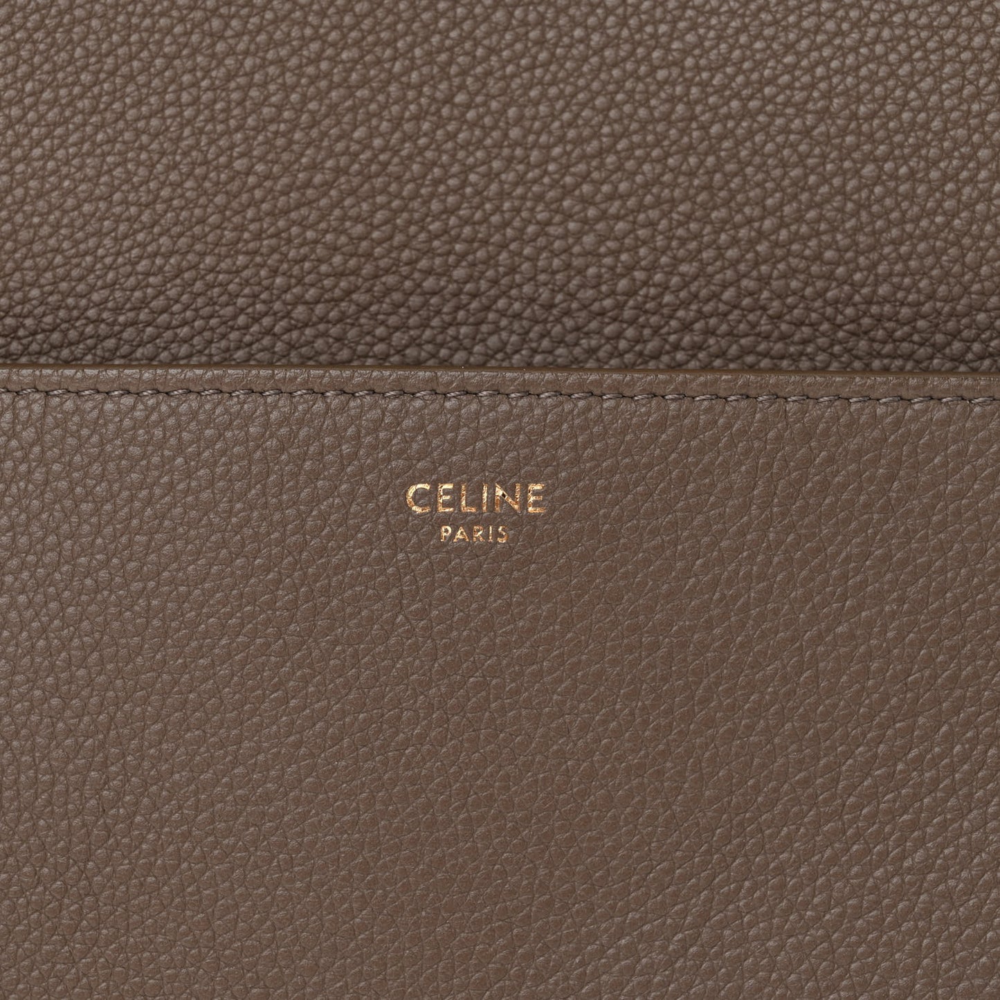 Soft Grained Calfskin Sangle Bucket Bag Taupe