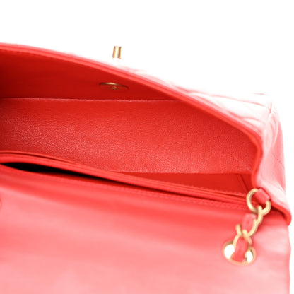 Chanel Lambskin Quilted Mini Rectangular Flap Red 5 of 10