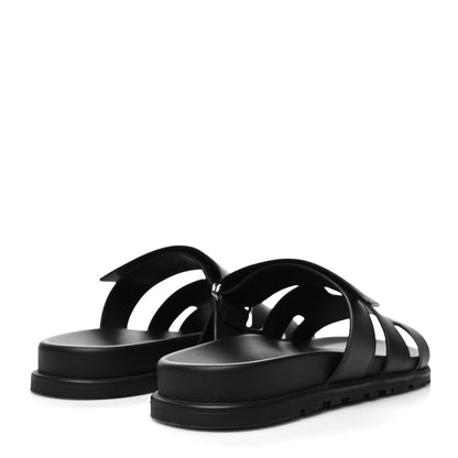 Hermes Calfskin Mens Chypre Sandals 41.5 Black 4 of 9