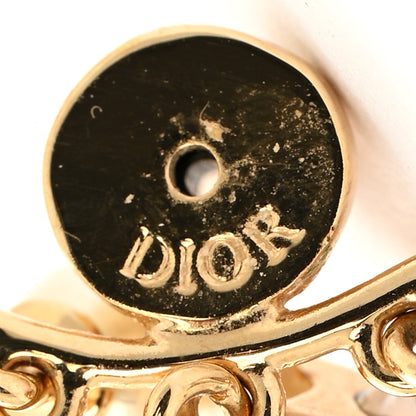 Christian Dior Pearl Crystal Dio(r)evolution Star Earrings Gold White 5 of 6
