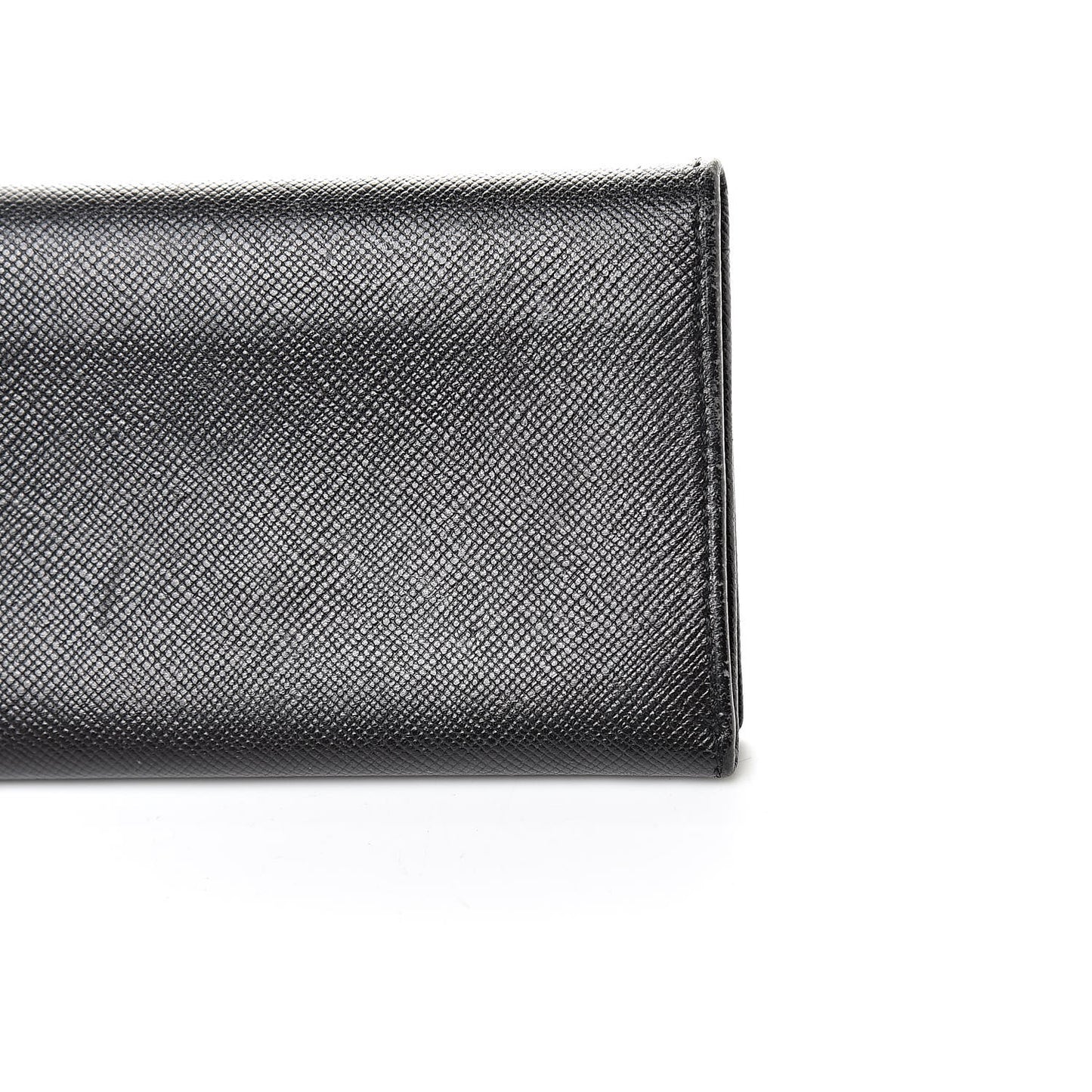 Saffiano Bi-Fold Card Holder Wallet Black