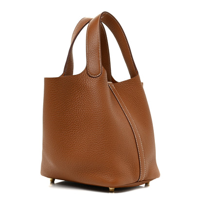 Hermes Taurillon Clemence Picotin Lock 18 PM Gold 2 of 9