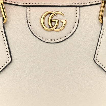 Gucci Wonka Grain Calfskin Mini Diana Tote Bag Mystic White Orange Fluo 9 of 11