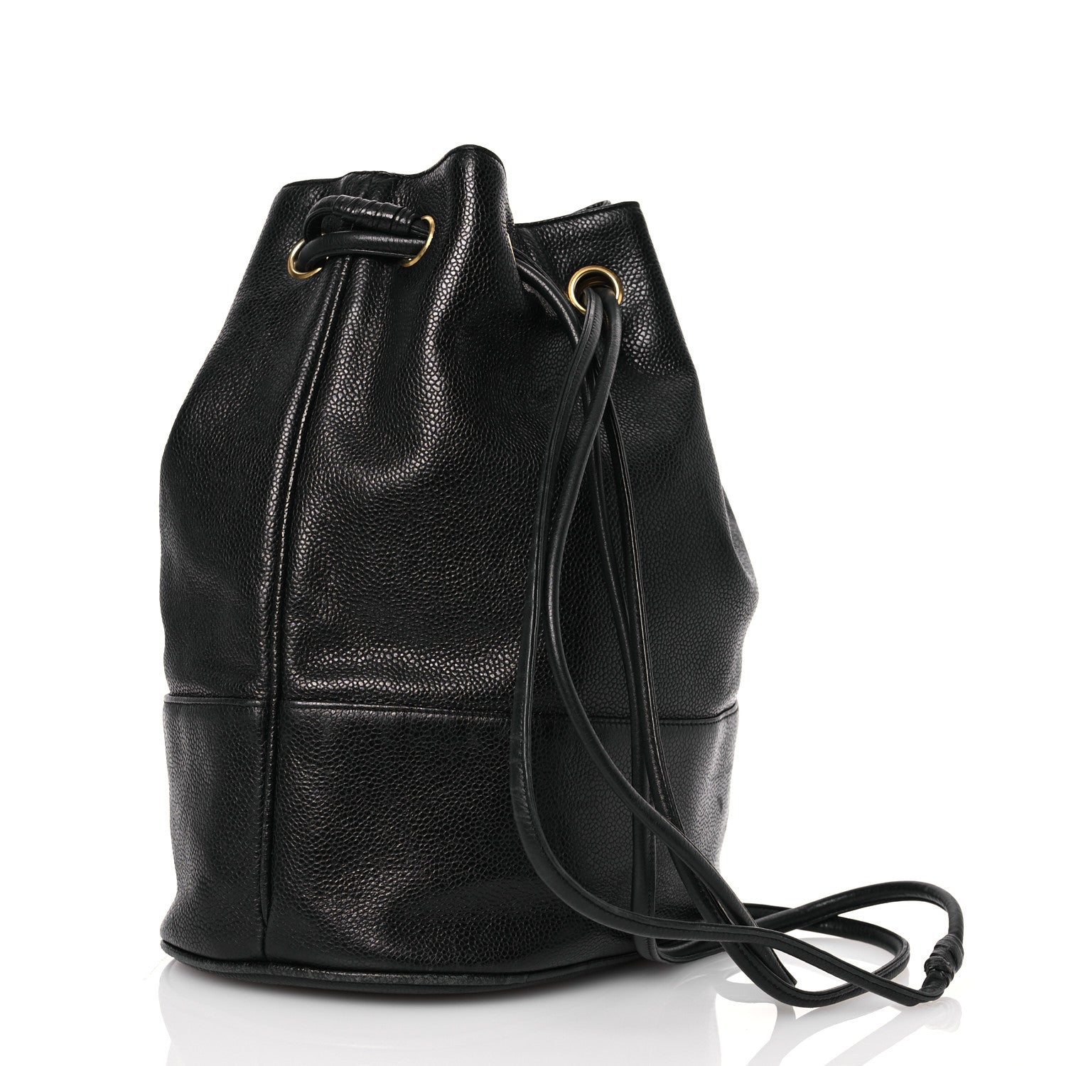 Chanel Caviar CC Drawstring Shoulder Bag Black 4 of 19