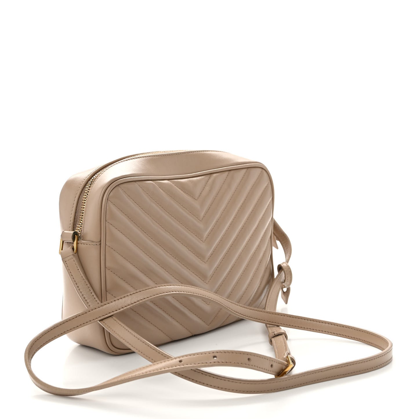 Calfskin Matelasse Monogram Lou Camera Bag Dark Latte