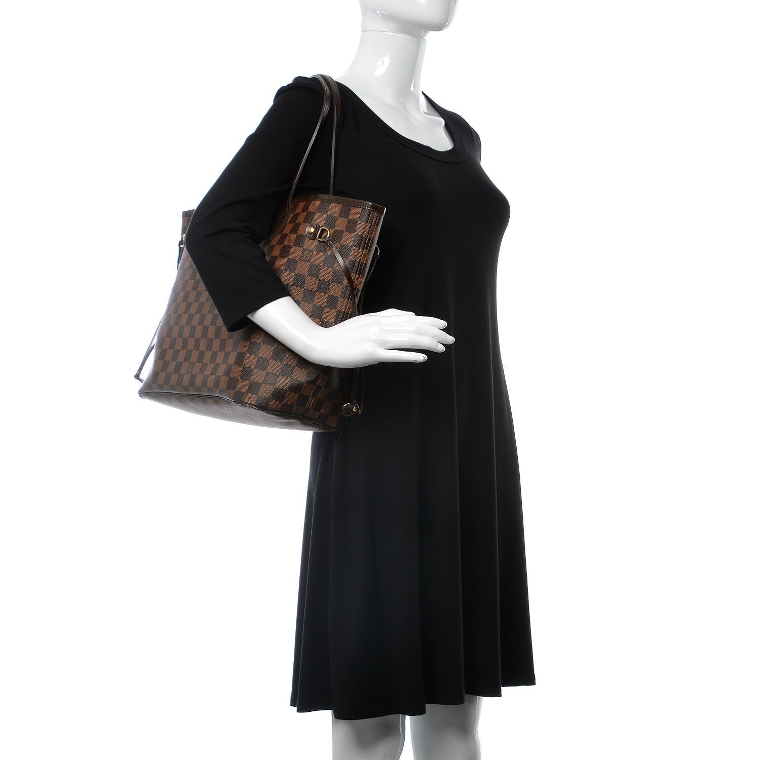 Louis Vuitton Damier Ebene Neverfull MM 2 of 10