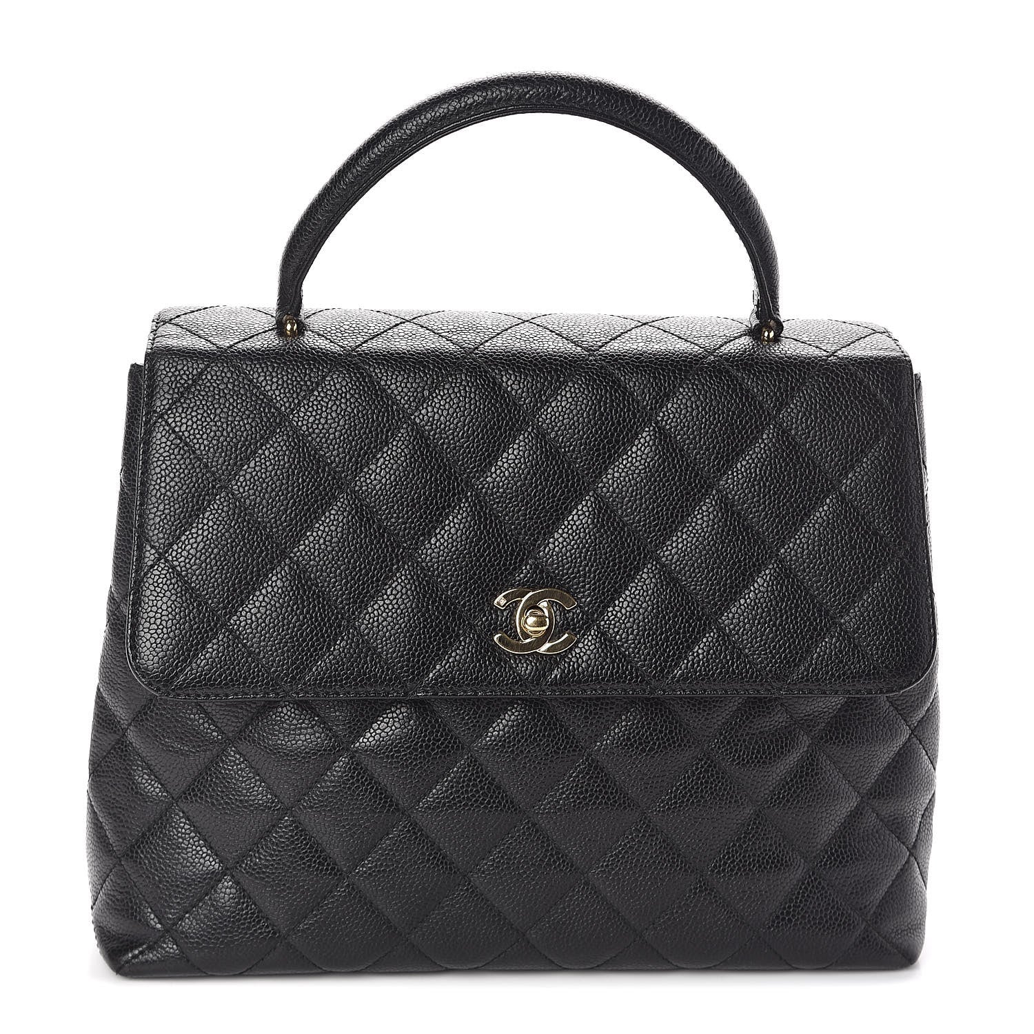 Chanel Caviar Quilted Jumbo Kelly Flap Black 1 of 10
