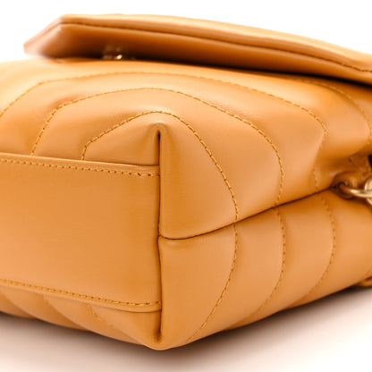 Saint Laurent Calfskin Y Quilted Monogram Toy Loulou Crossbody Bag Cheddar 7 of 7
