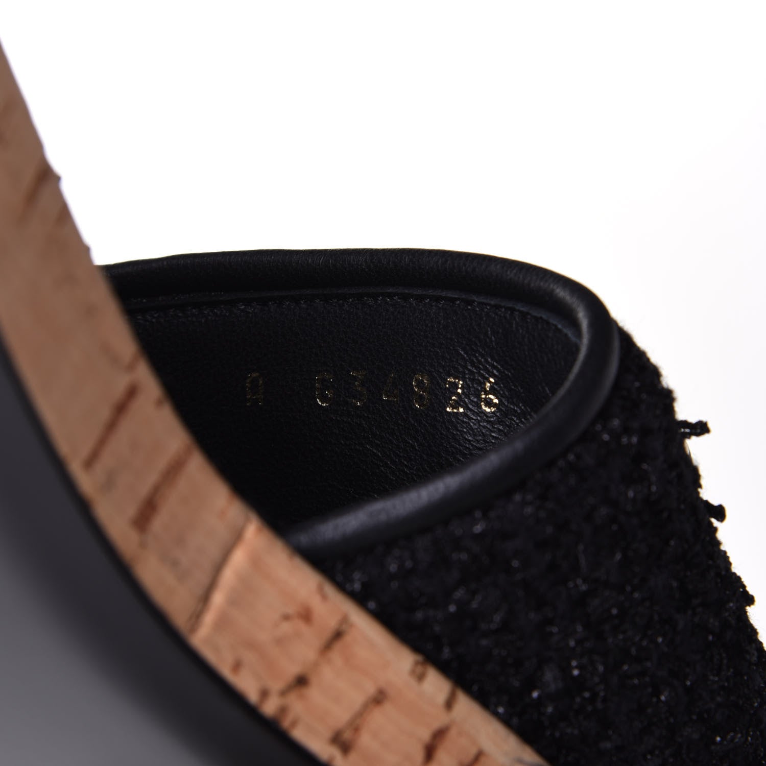 Chanel Tweed Cork CC Chain Mule Sandal 39 Black 10 of 11
