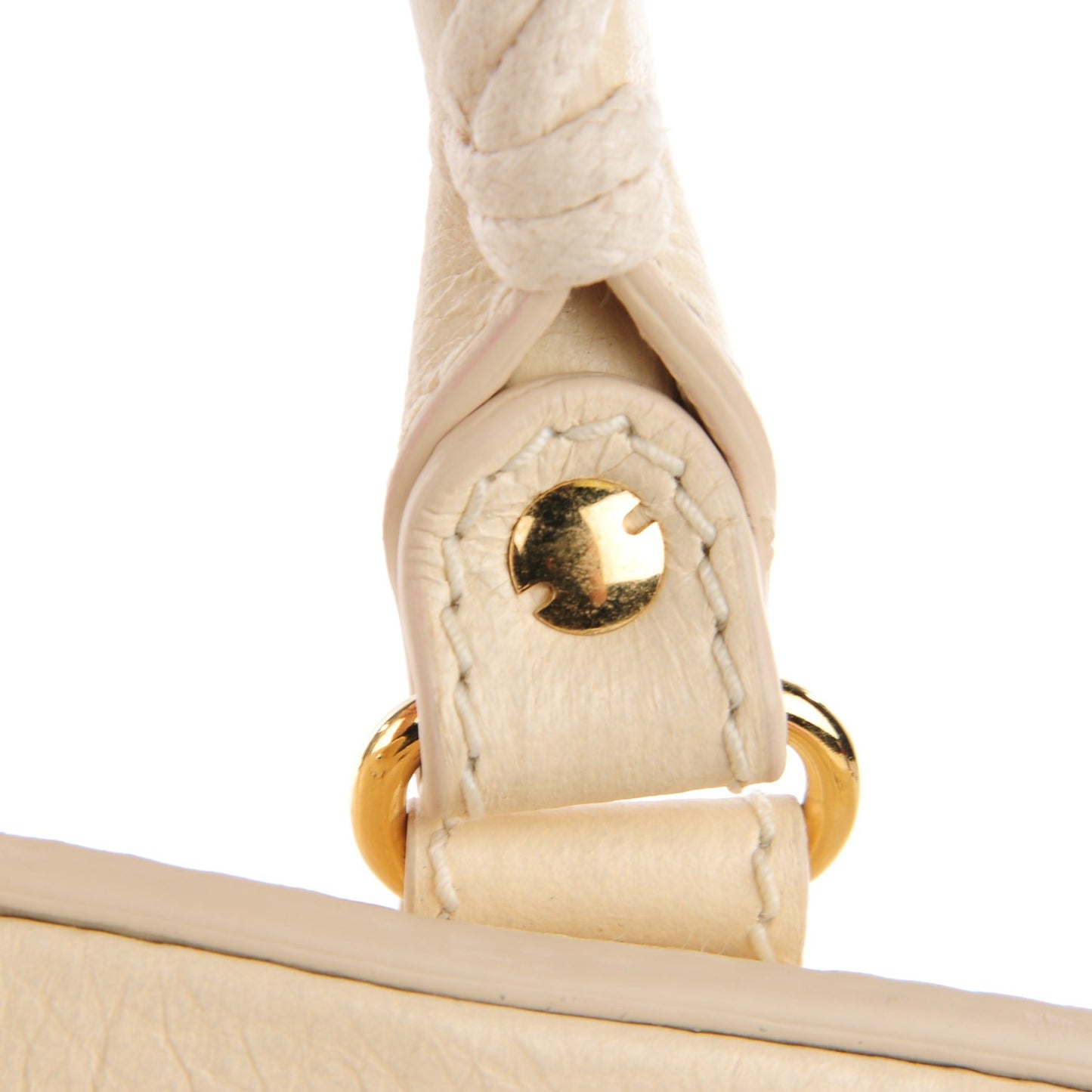 Agneau Giant 12 Gold Hardware Zip Traveler Backpack Blanc Creme Light Craie