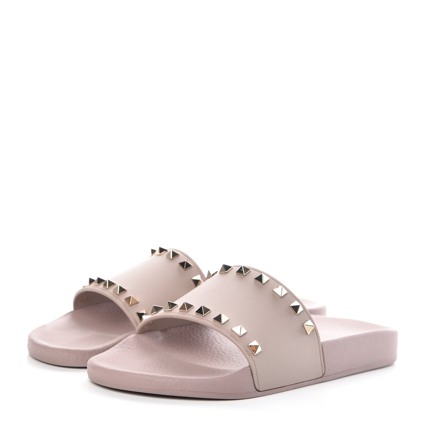Rubber Rockstud Slide Sandals 40 Poudre