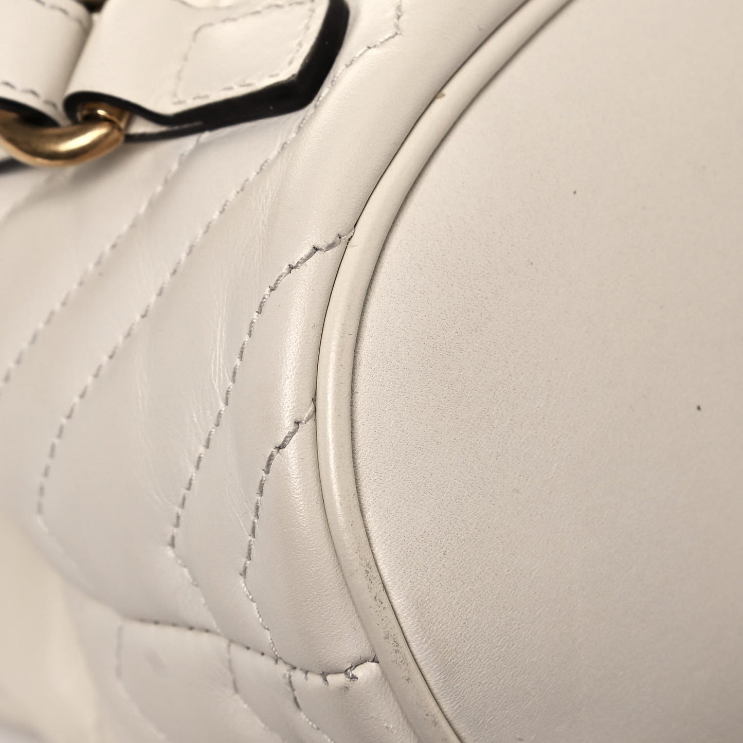 Calfskin Matelasse GG Marmont Flap Backpack White