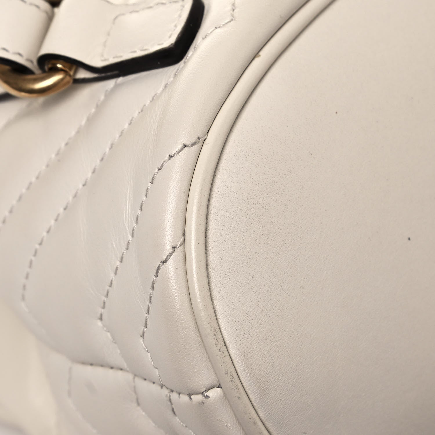 Gucci Calfskin Matelasse GG Marmont Flap Backpack White 11 of 13