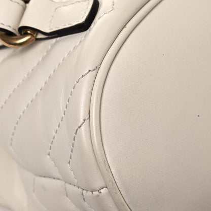 Gucci Calfskin Matelasse GG Marmont Flap Backpack White 11 of 13