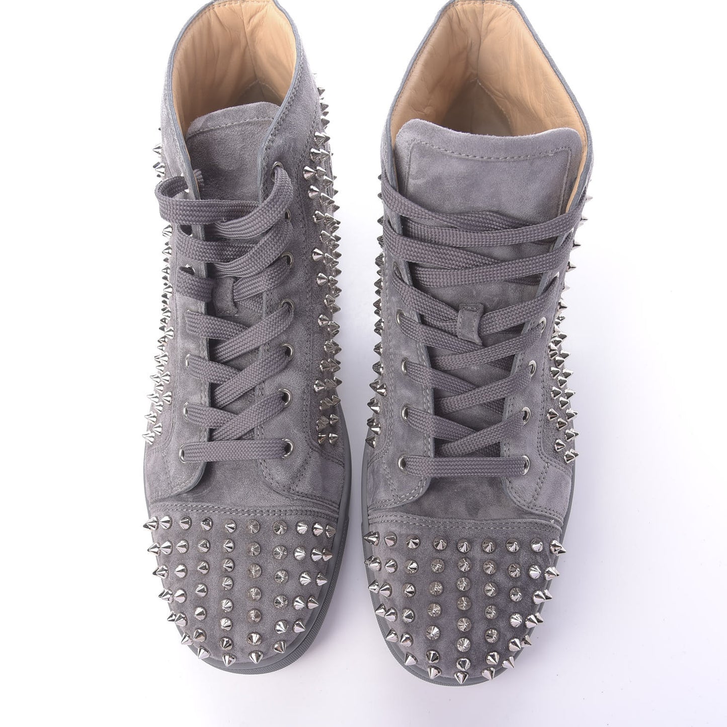 Veau Velours Mens Louis Spikes Flat Sneakers 46 Squale