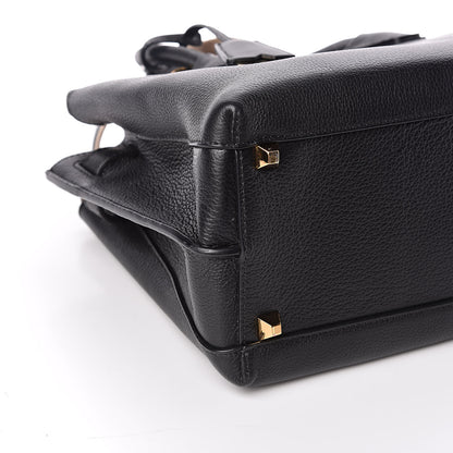 MCM Grained Calfskin Medium Milla Tote Black 7 of 9