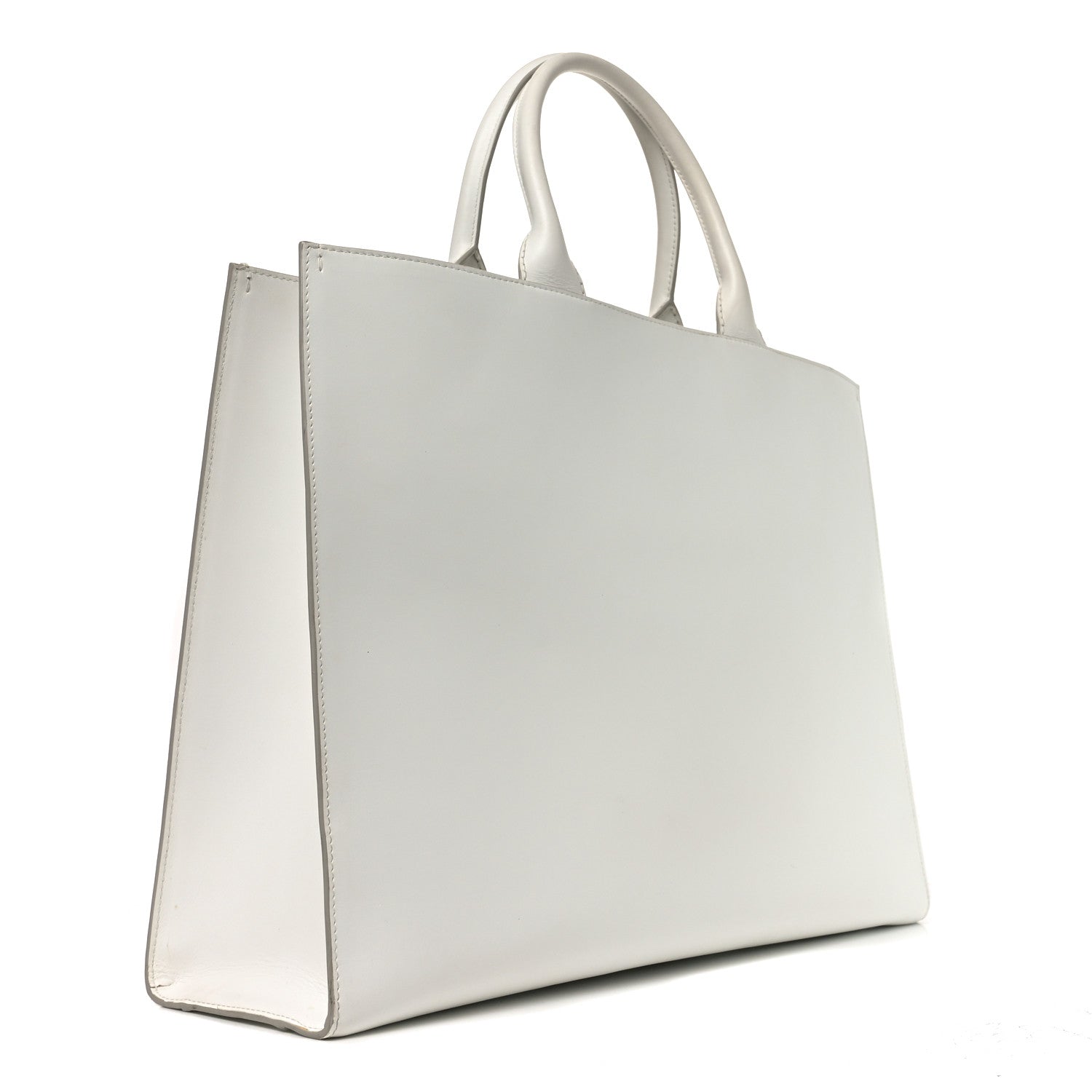 Dolce & Gabbana Calfskin XL DG Daily Shopper Tote Black White