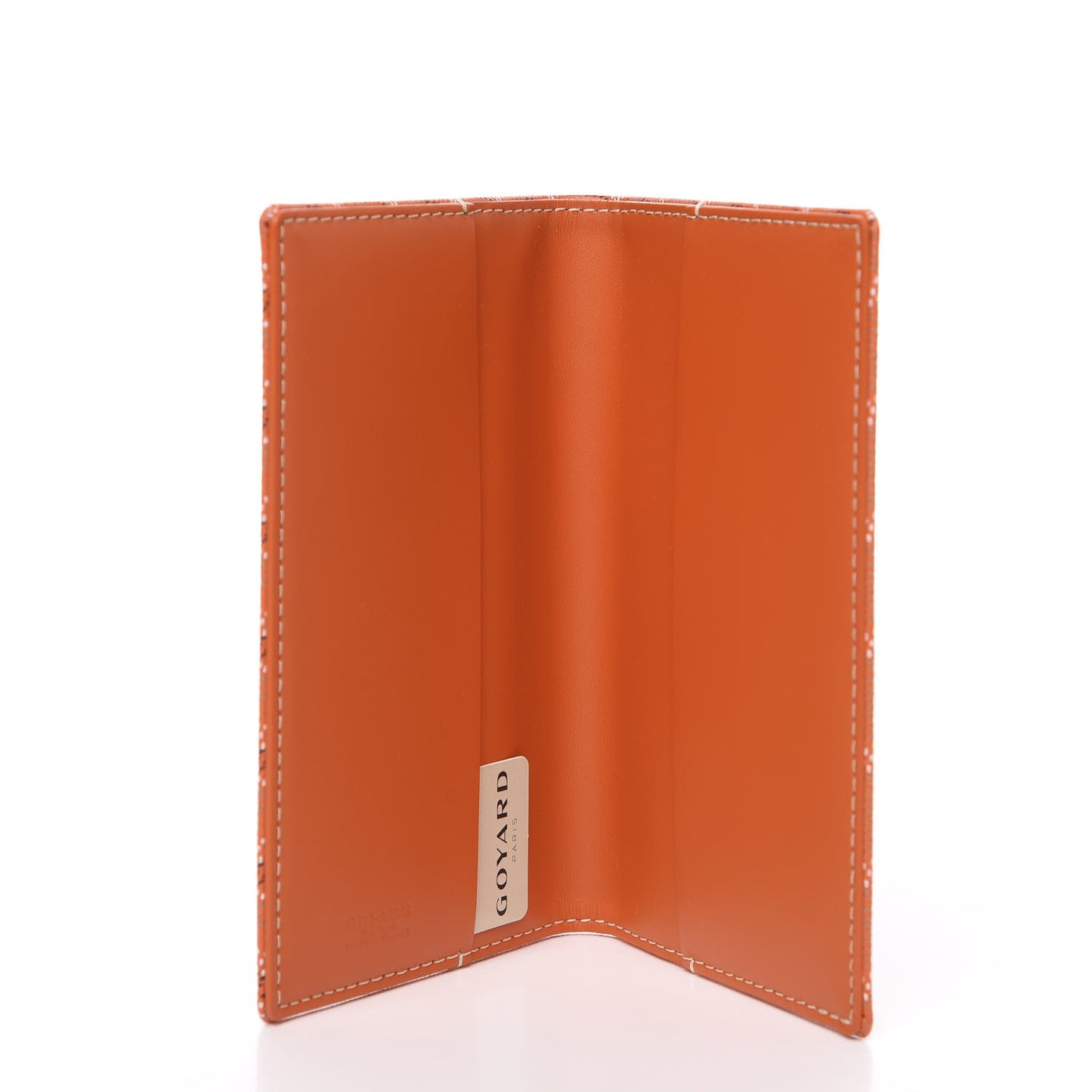 Goyardine Passport Holder Orange