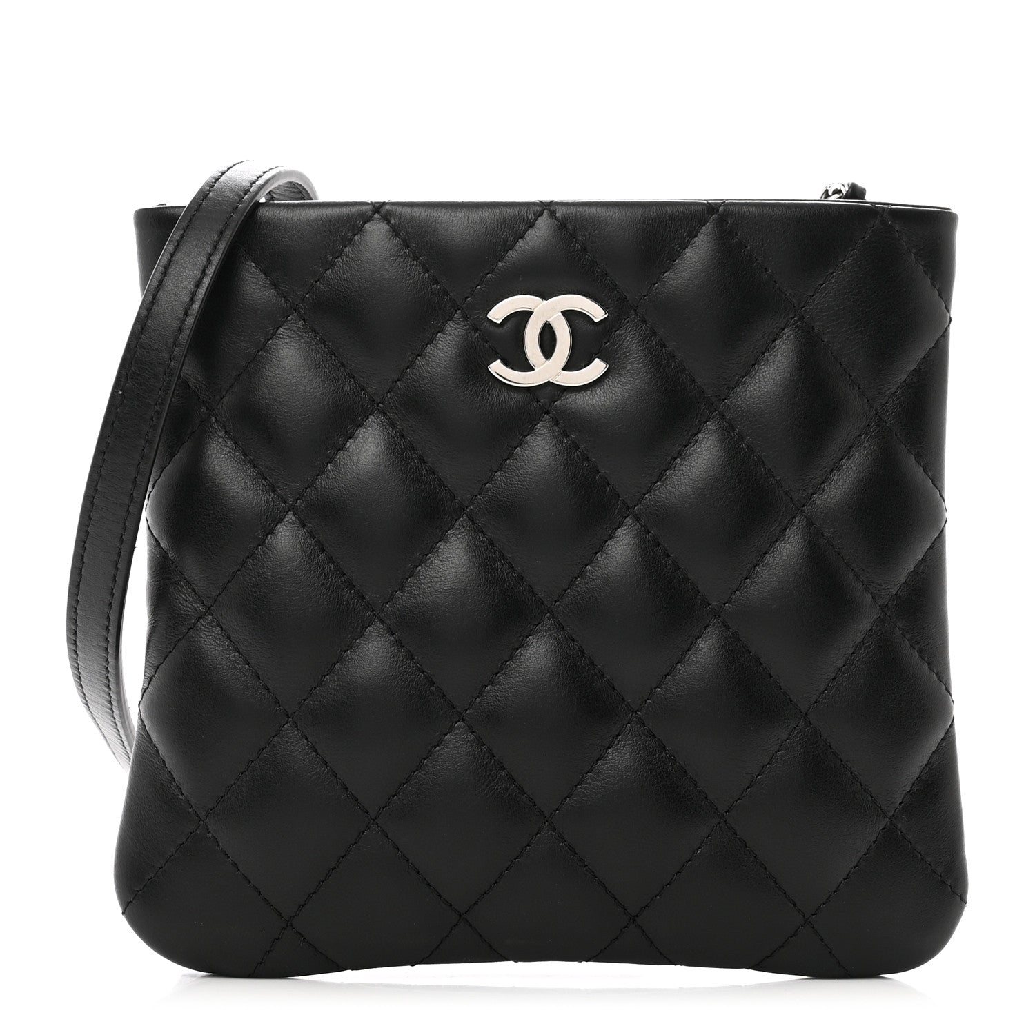 Chanel Lambskin Quilted Crossbody Bag Black 1 of 9