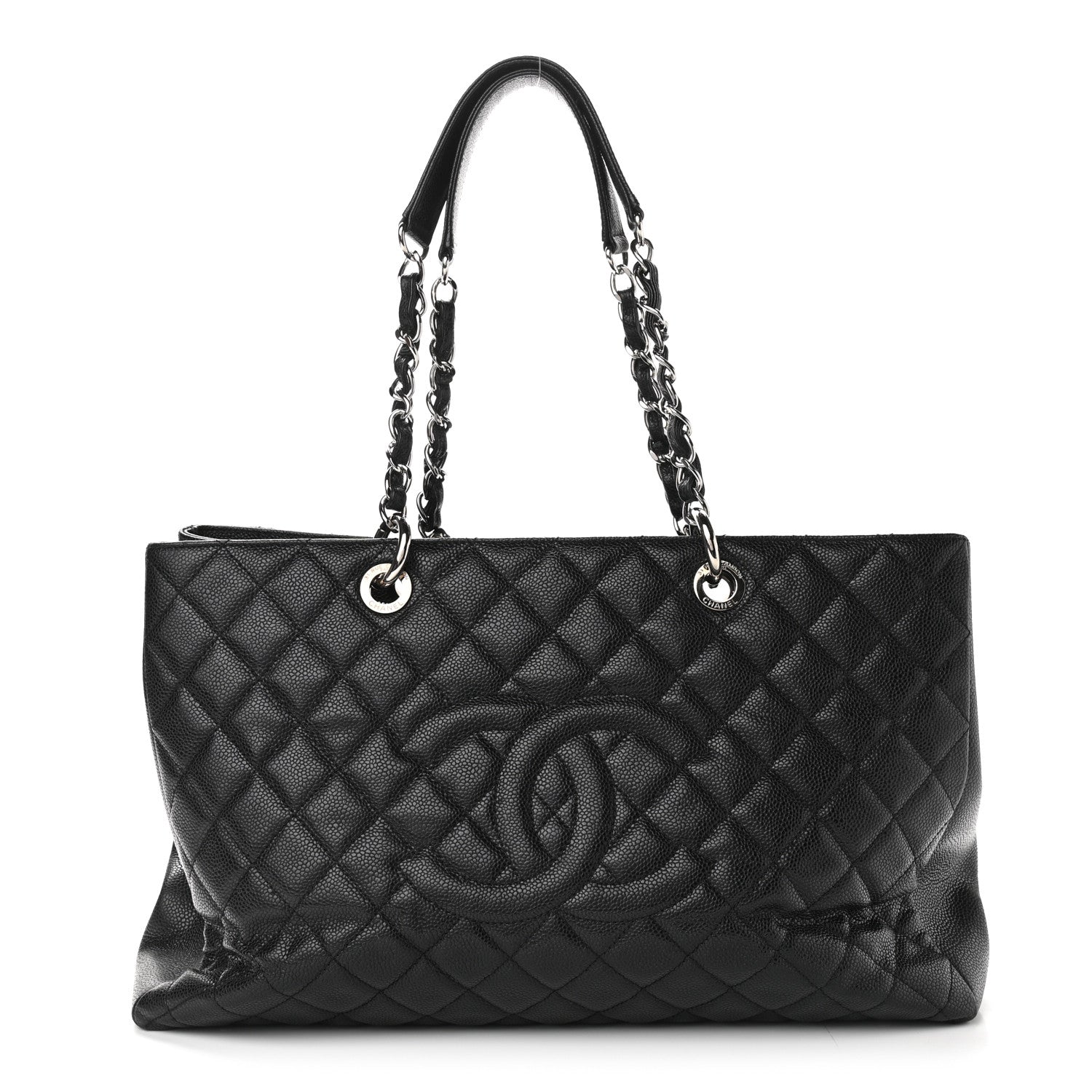 Chanel Caviar Quilted XL Grand Shopping Tote GST Black 1 of 12