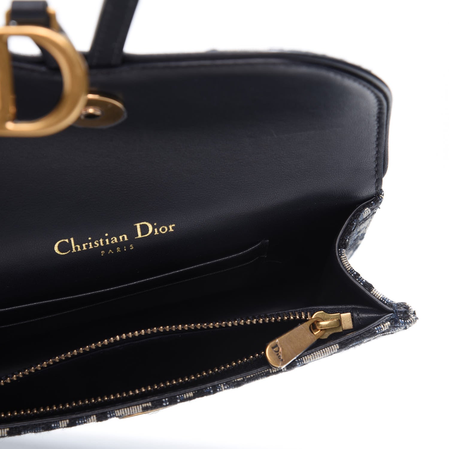 Christian Dior Oblique Saddle Belt Bag Blue 4 of 8