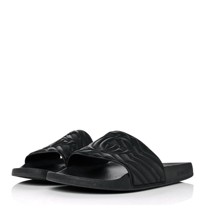 Gucci Rubber Matelasse Womens Slide Sandals 41 Black 3 of 8