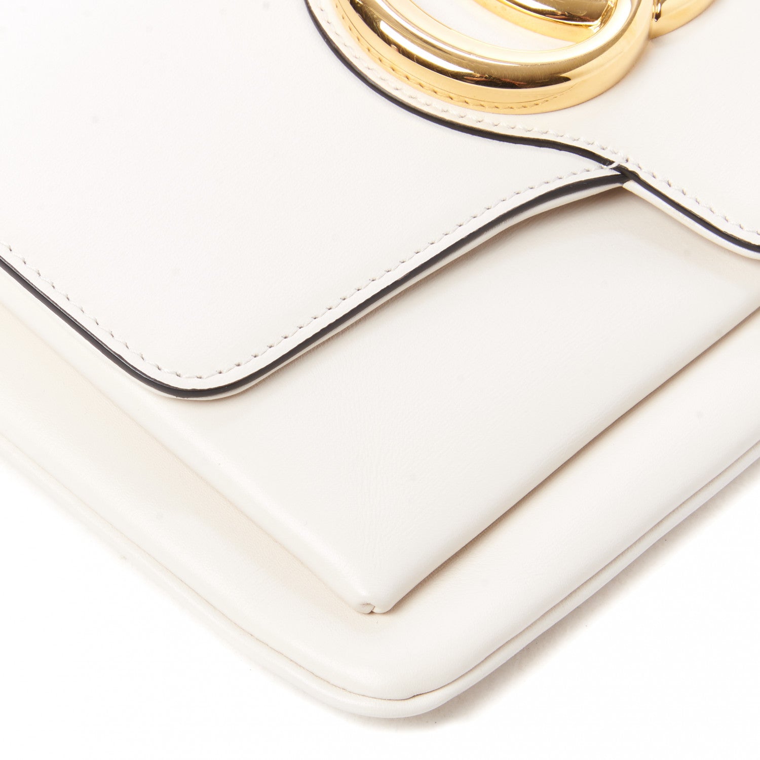 Gucci Calfskin Small Arli Flap Shoulder Bag Mystic White 6 of 9