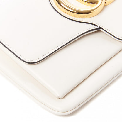 Gucci Calfskin Small Arli Flap Shoulder Bag Mystic White 6 of 9