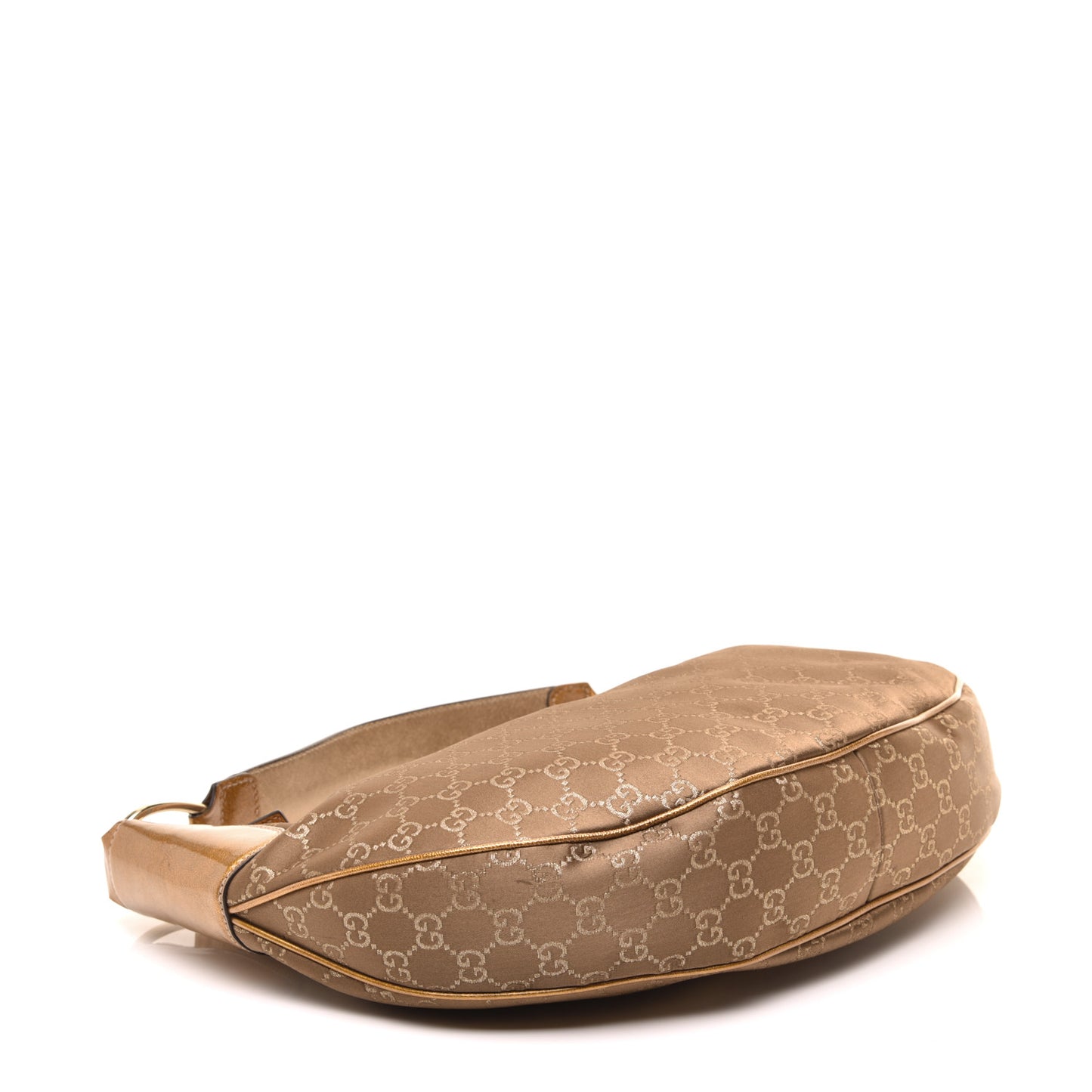 Satin Monogram Half Moon Hobo Bronze