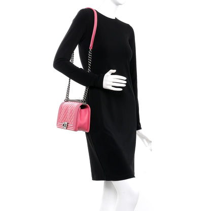 Chanel Calfskin Quilted Medium Boy Flap Pink 2 of 8