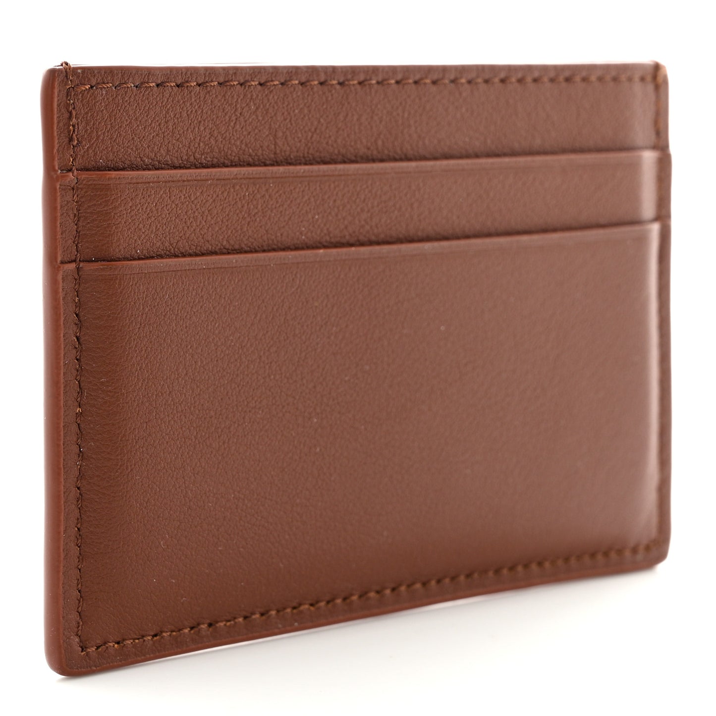 Calfskin Anxious Love Card Holder Brown