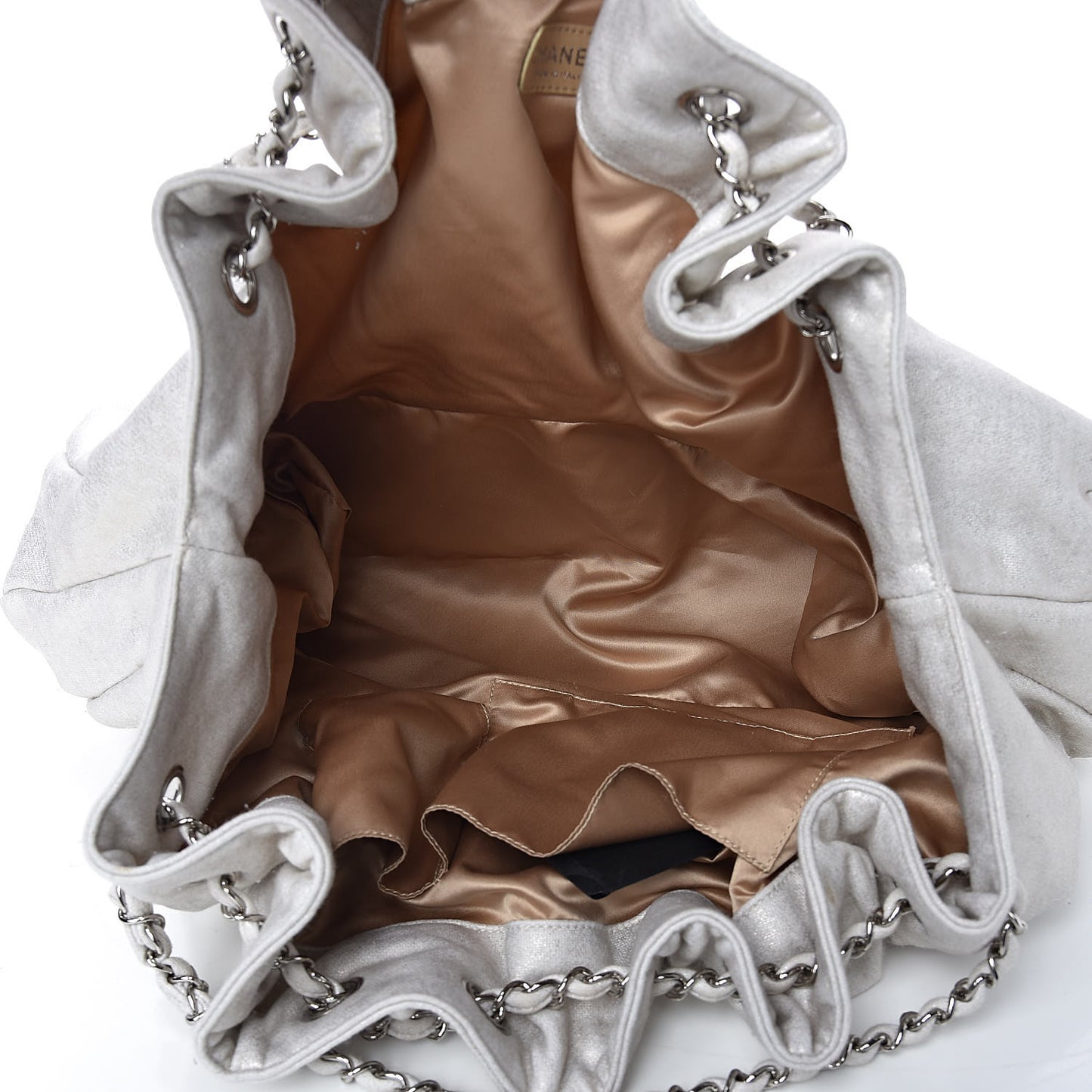 Metallic Jersey Quilted Melrose Cabas Light Beige