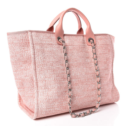 Chanel Canvas Large Deauville Tote Pink 3 of 10