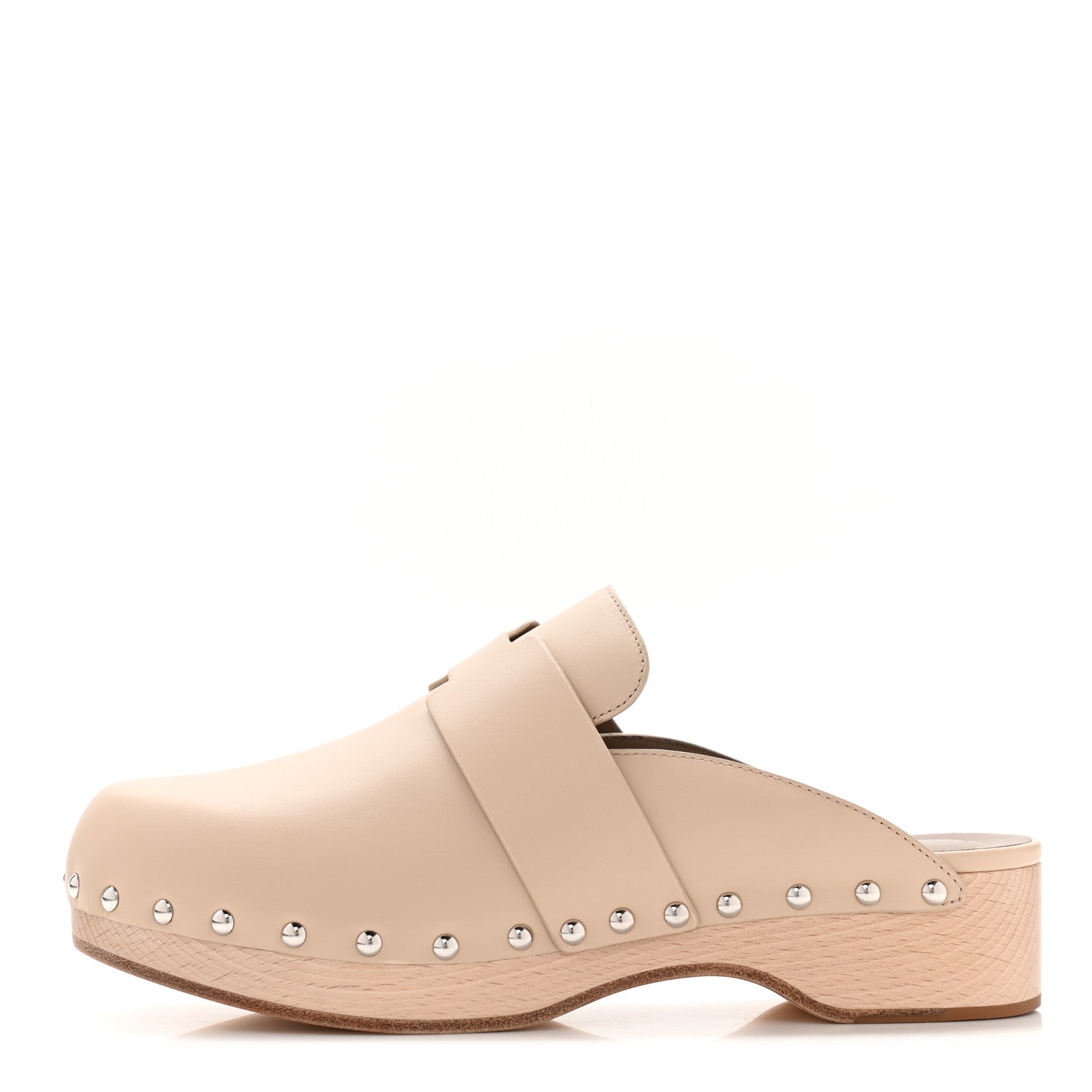 Hermes Calfskin Calya Mules 38 Hetre 1 of 9