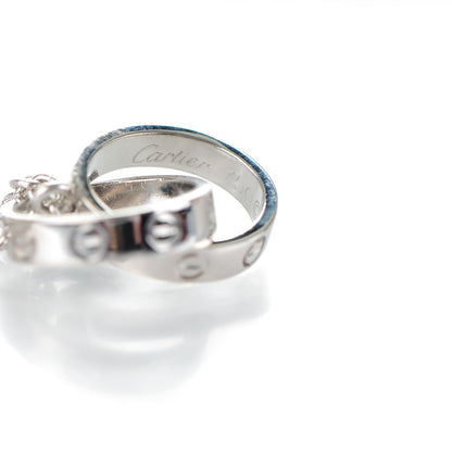 Cartier 18K White Gold Interlocking LOVE Necklace 5 of 7