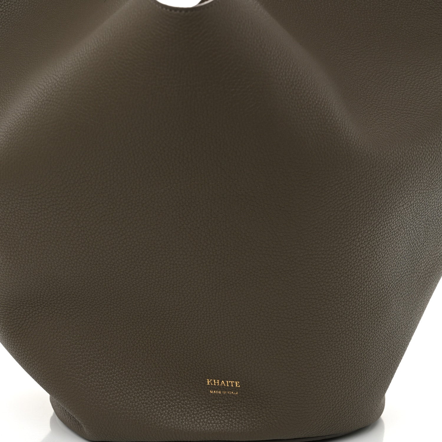 Khaite Pebbled Sport Calfskin Medium Lotus Tote Elephant 8 of 11