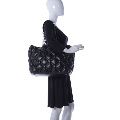 Chanel Calfskin Quilted Large Chesterfield Tote Black 2 of 11