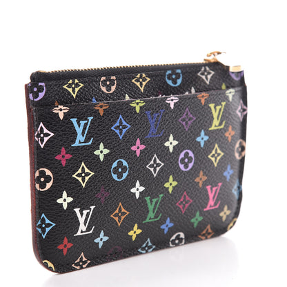 Louis Vuitton Monogram Multicolor Key Pouch Black Grenade 3 of 12