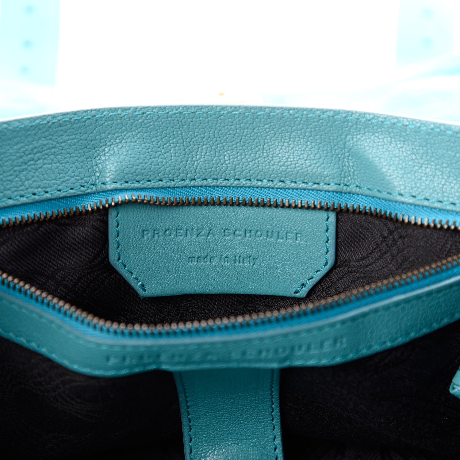 Proenza Schouler Lambskin Medium PS1 Satchel Lagoon 6 of 9
