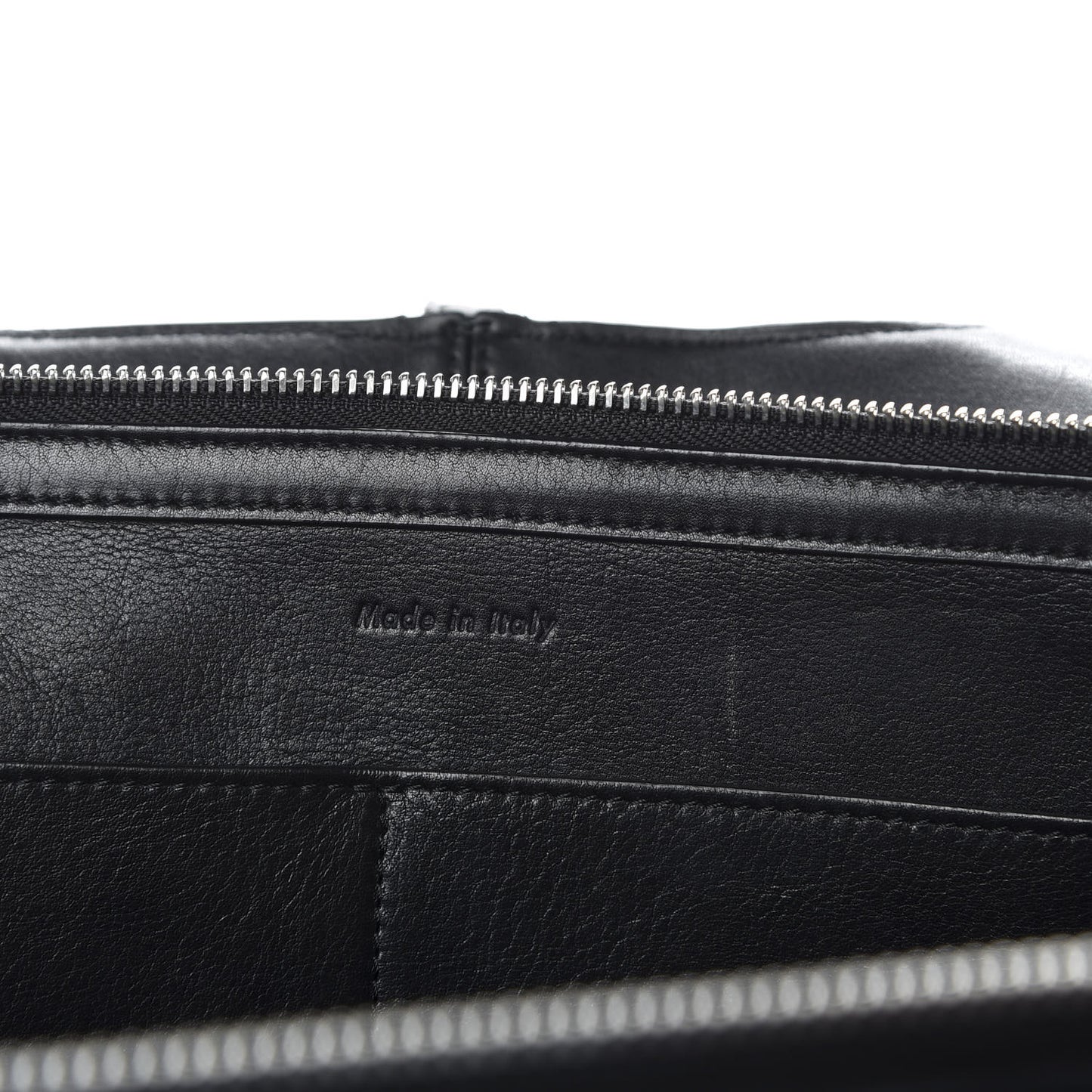 Supple Natural Calfskin Medium Tri-Fold Bag Black