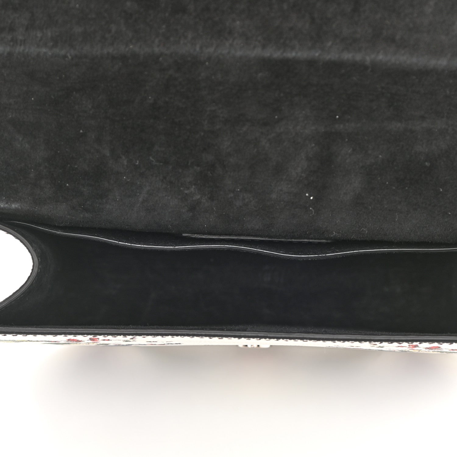 Alexander McQueen Grained Calfskin Flower Printed Small Insignia Flap Ivory Multicolor 5 of 8
