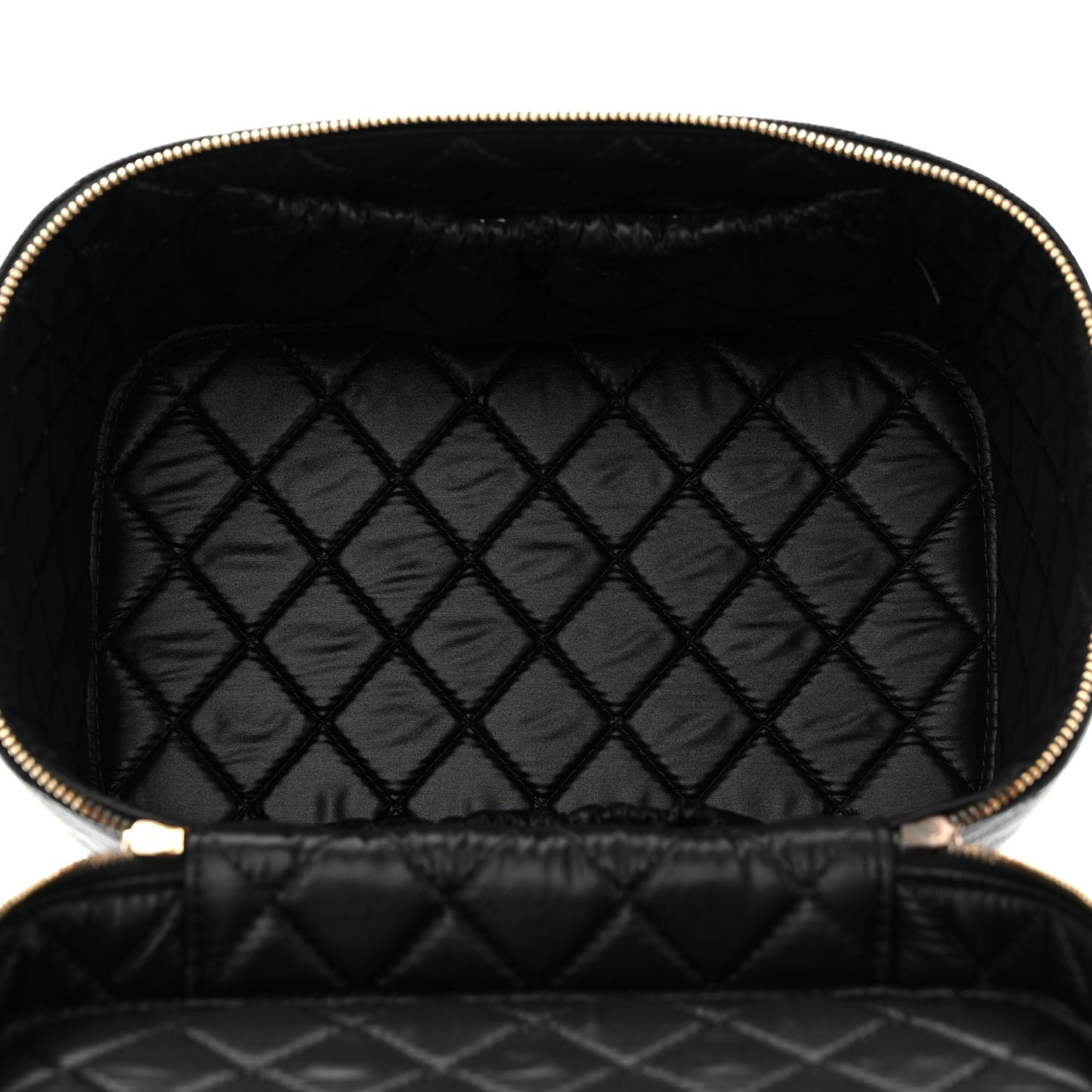 Caviar Quilted Vanity Pouch Black
