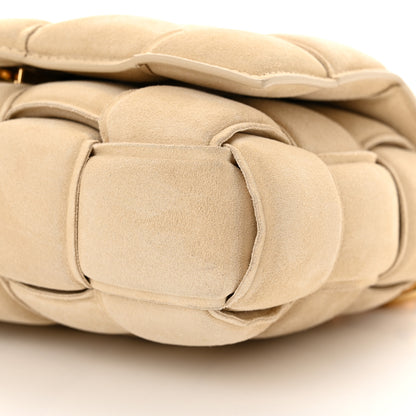 Bottega Veneta Suede Maxi Intrecciato Padded Chain Cassette Crossbody Bag Sand 10 of 16